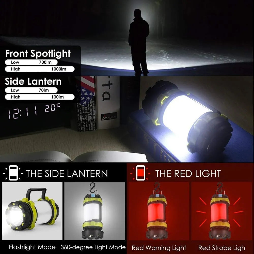 Emergency Camping Light Flashlight Rechargeable Battery Power Bank - Bellarte Enchanté Emergency Camping Light Flashlight Rechargeable Battery Power Bank